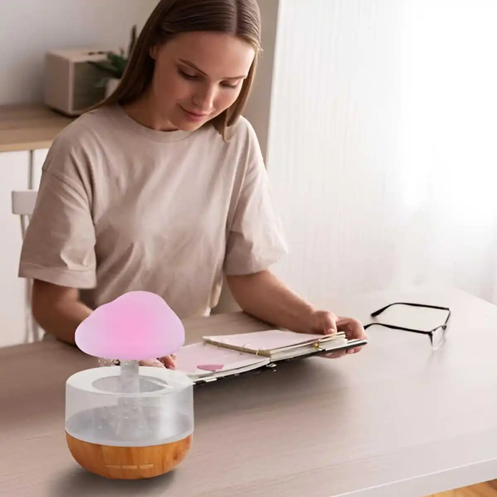 **Ultraschall Aroma Diffuser mit LED-Licht** – Beruhigender Regen-Effekt für Entspannung 5