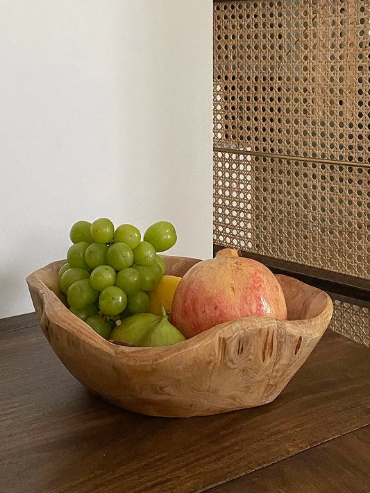 Unregelmäßige Obstschale Aus Naturholz – Stilvolle Präsentation Für Frisches Obst 1