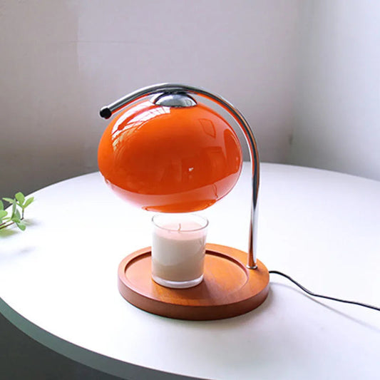 **Vintage Glas-Kerzenwärmer-Tischlampe – Elegante Atmosphäre für Ihr Zuhause** 0