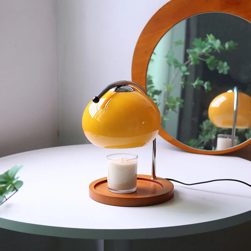 **Vintage Glas-Kerzenwärmer-Tischlampe – Elegante Atmosphäre für Ihr Zuhause** 5