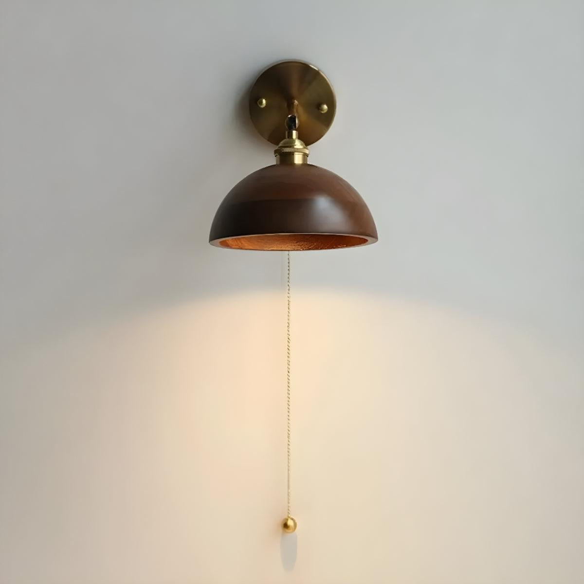 Vintage Wandleuchte Holzschirm – Warmes Licht für Gemütliche Räume 0