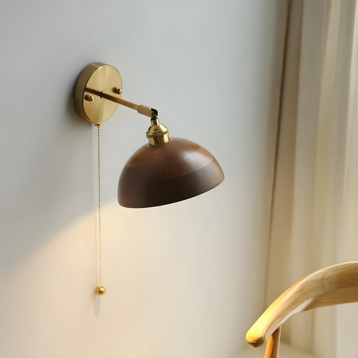 Vintage Wandleuchte Holzschirm – Warmes Licht für Gemütliche Räume 3