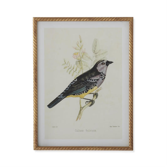 Vogelbild Mit Gedrehtem Rahmen – Elegante Wanddekoration Für Stilvolle Akzente 0