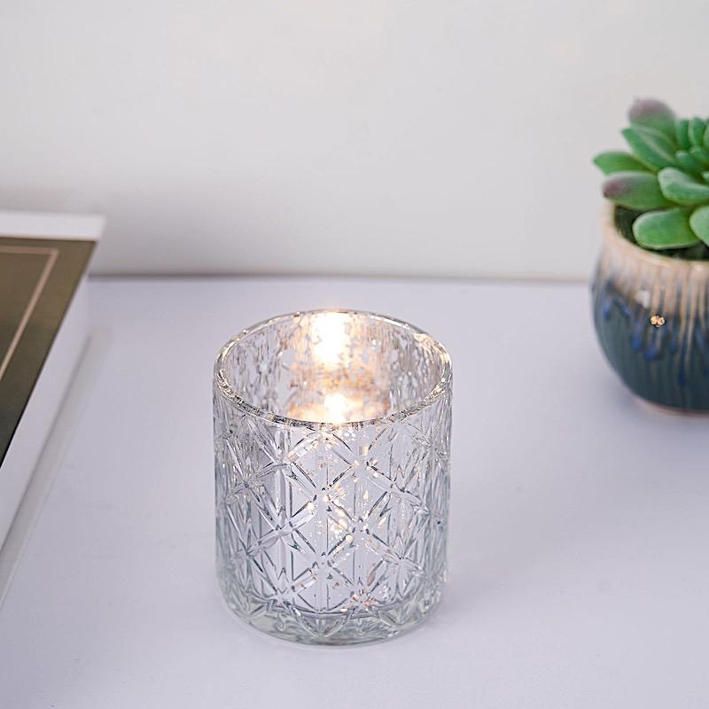 Votivkerzenhalter Aus Quecksilberglas – Geometrisches Design Für Elegante Akzente 5