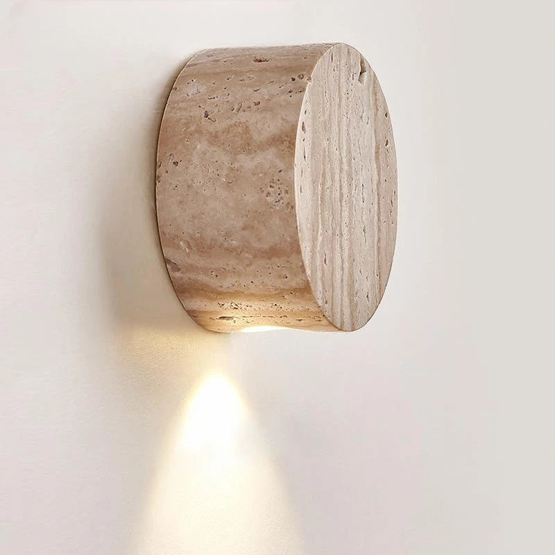 Wabi-Sabi Gelbe Travertin-Wandleuchte – Stilvolles Licht Für Gemütliche Räume 2