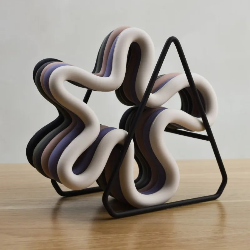 Wave Loop Matte Untersetzer – Kreatives Design für Elegante Oberflächen 4