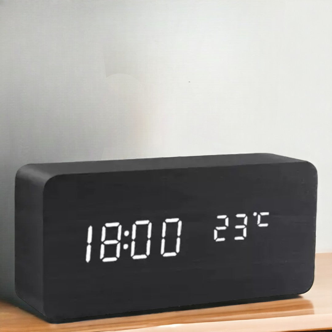 Wecker Woodwatch – Modernes Holzdesign Mit LED-Anzeige 0