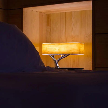 **Zeitgenössische Tischlampe aus Glas** – Elegante Beleuchtung mit kabelloser Ladefunktion 1