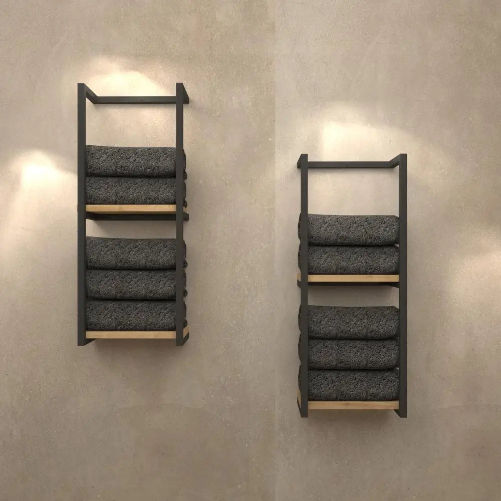 Zweistöckiges Badezimmerregal Holz Metall – Elegante Aufbewahrung Für Ihr Bad 5