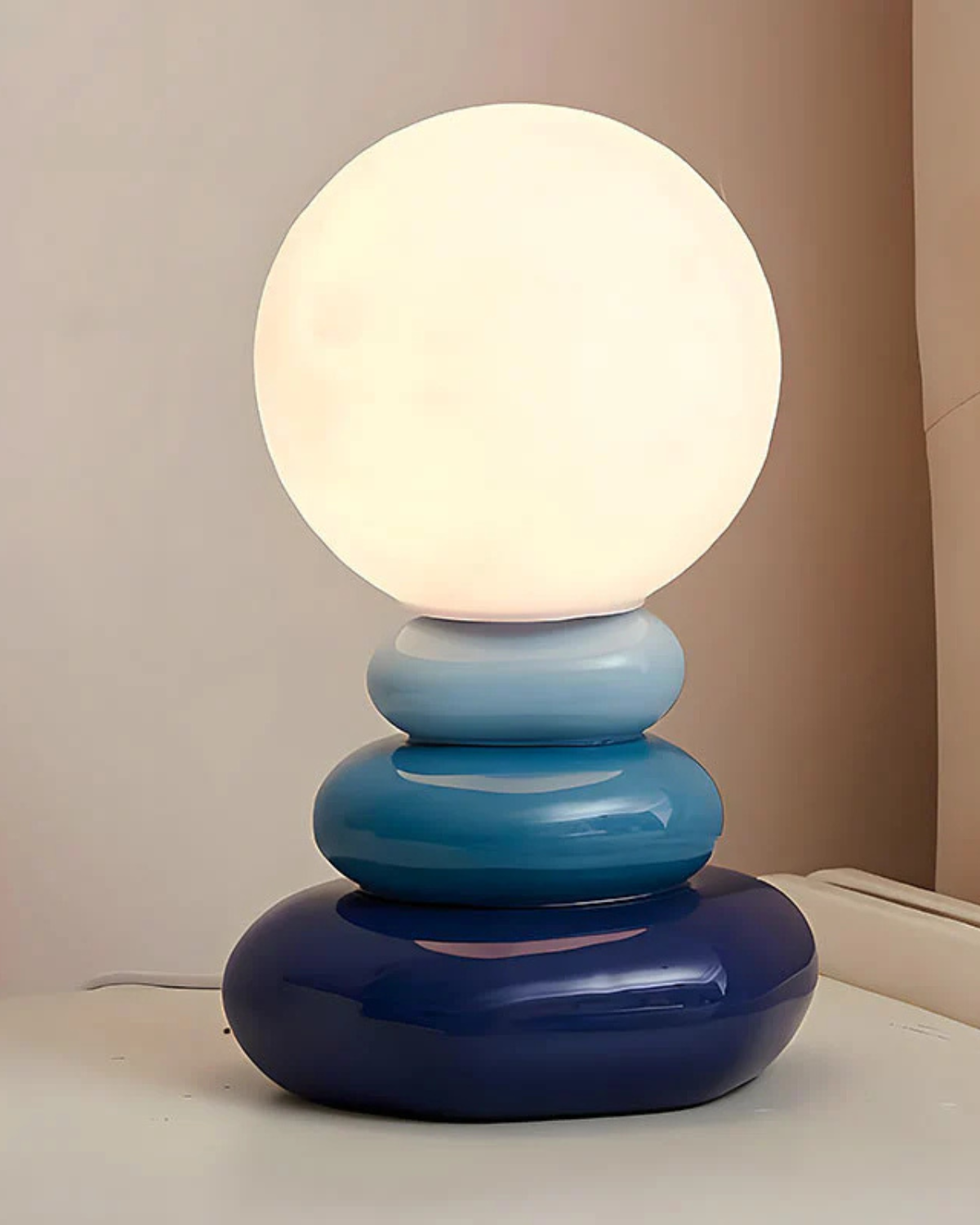 Tischlampe Steinblau - Stilvolle Akzentbeleuchtung
