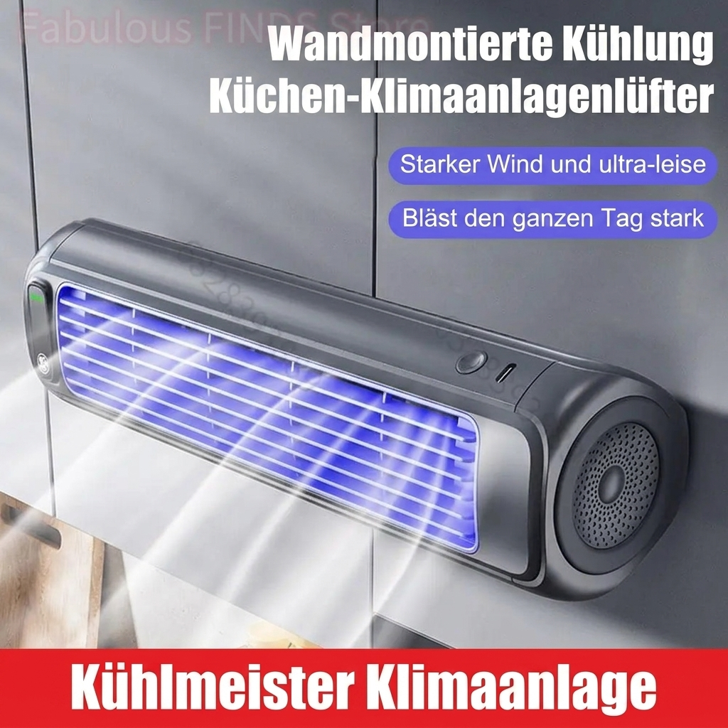 Tragbarer Ventilator – kabellos, leise, 3 Geschwindigkeitsstufen