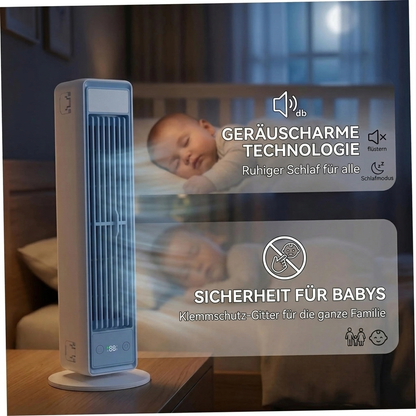 Turmventilator flügellos – leise, oszillierend, kraftvoll