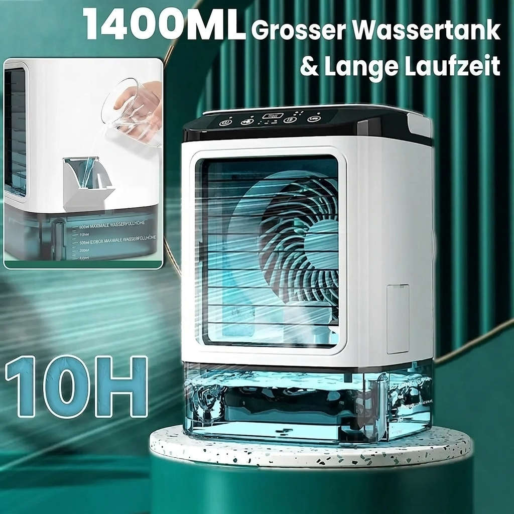 Luftkühler mit Wassertank – 3 Stufen, Nachtlicht, für den Schreibtisch
