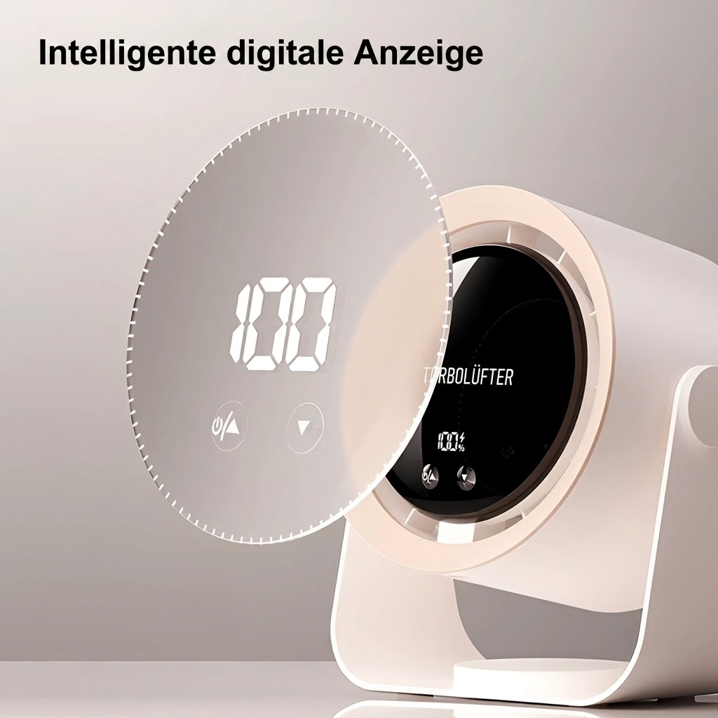 Turbo Tischventilator flügellos – leise, Akku oder Stecker
