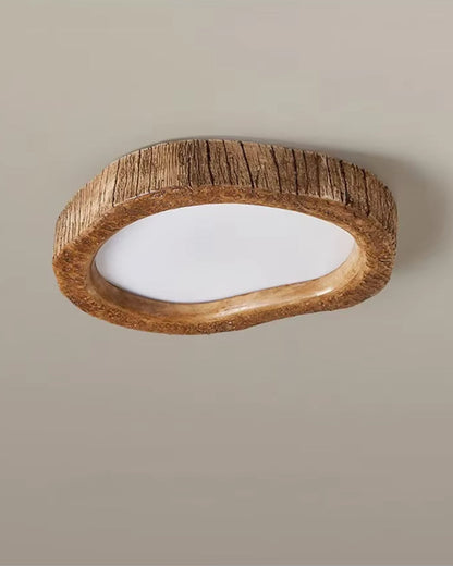 Ovale Deckenleuchte Holzoptik - Natürliches Holzdesign