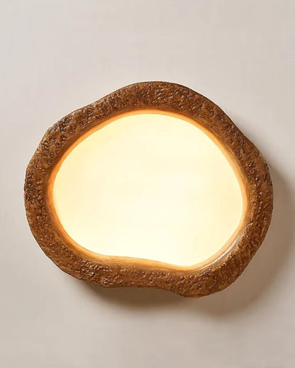 Ovale Deckenleuchte Holzoptik - Natürliches Holzdesign