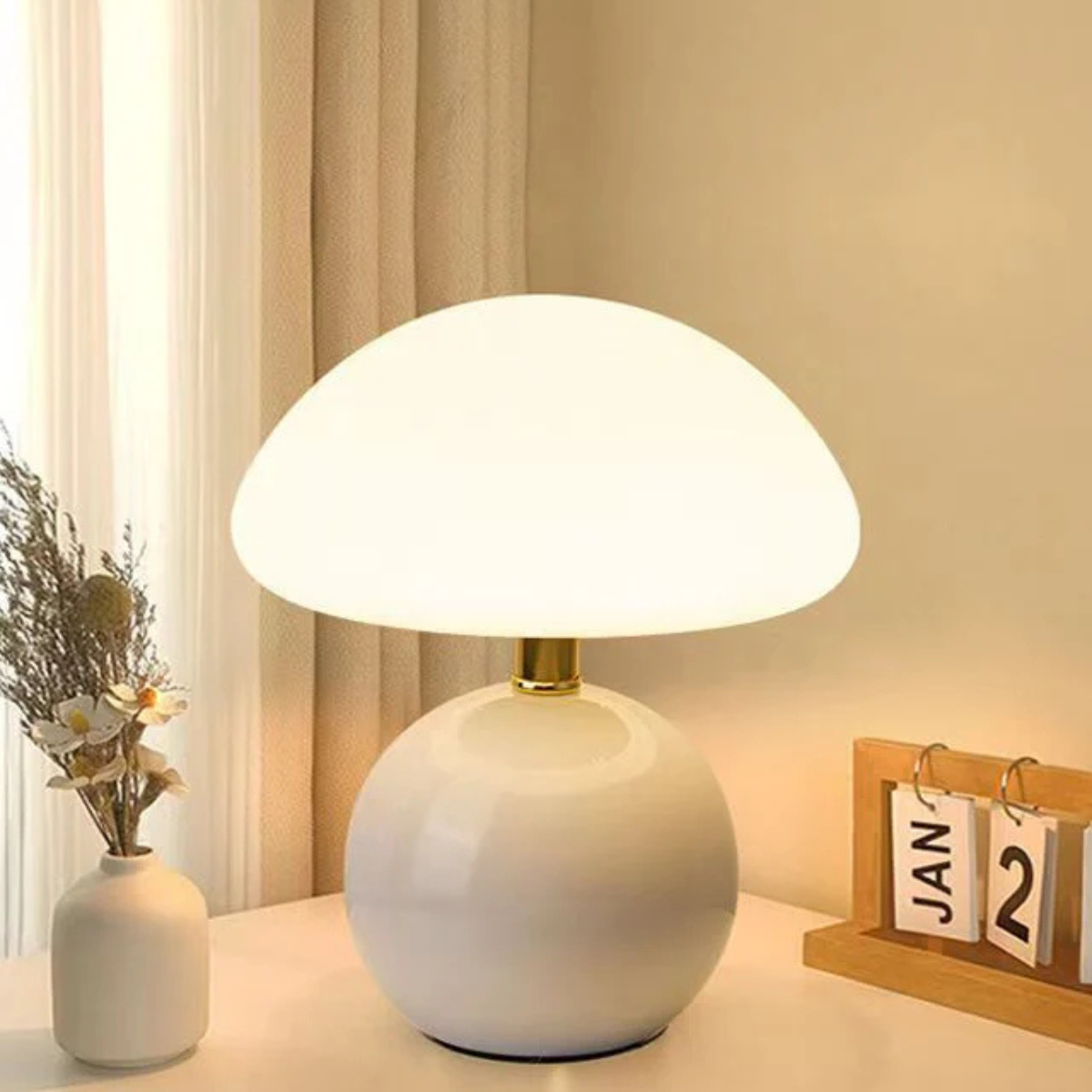 Tischlampe Kugelform Rot - Stilvolle Akzentbeleuchtung