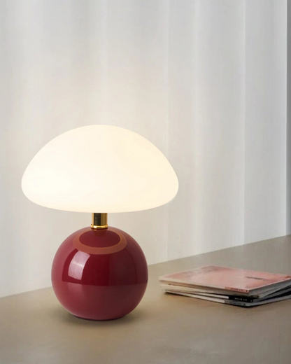 Tischlampe Kugelform Rot - Stilvolle Akzentbeleuchtung