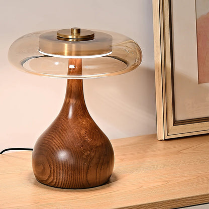 Tischlampe Holzglas - Natürliches Holzdesign