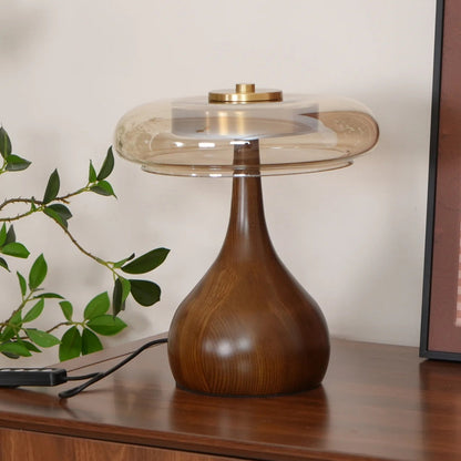 Tischlampe Holzglas - Natürliches Holzdesign
