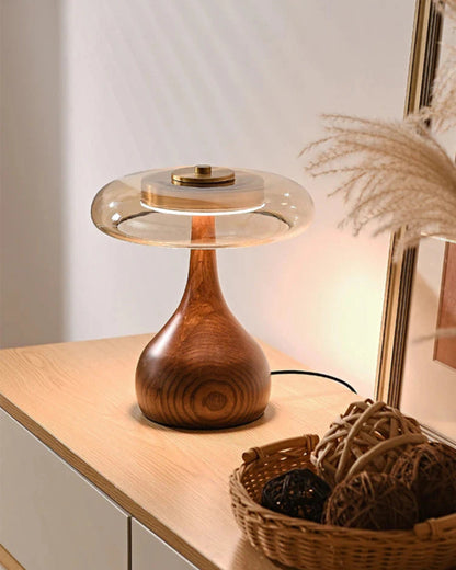 Tischlampe Holzglas - Natürliches Holzdesign