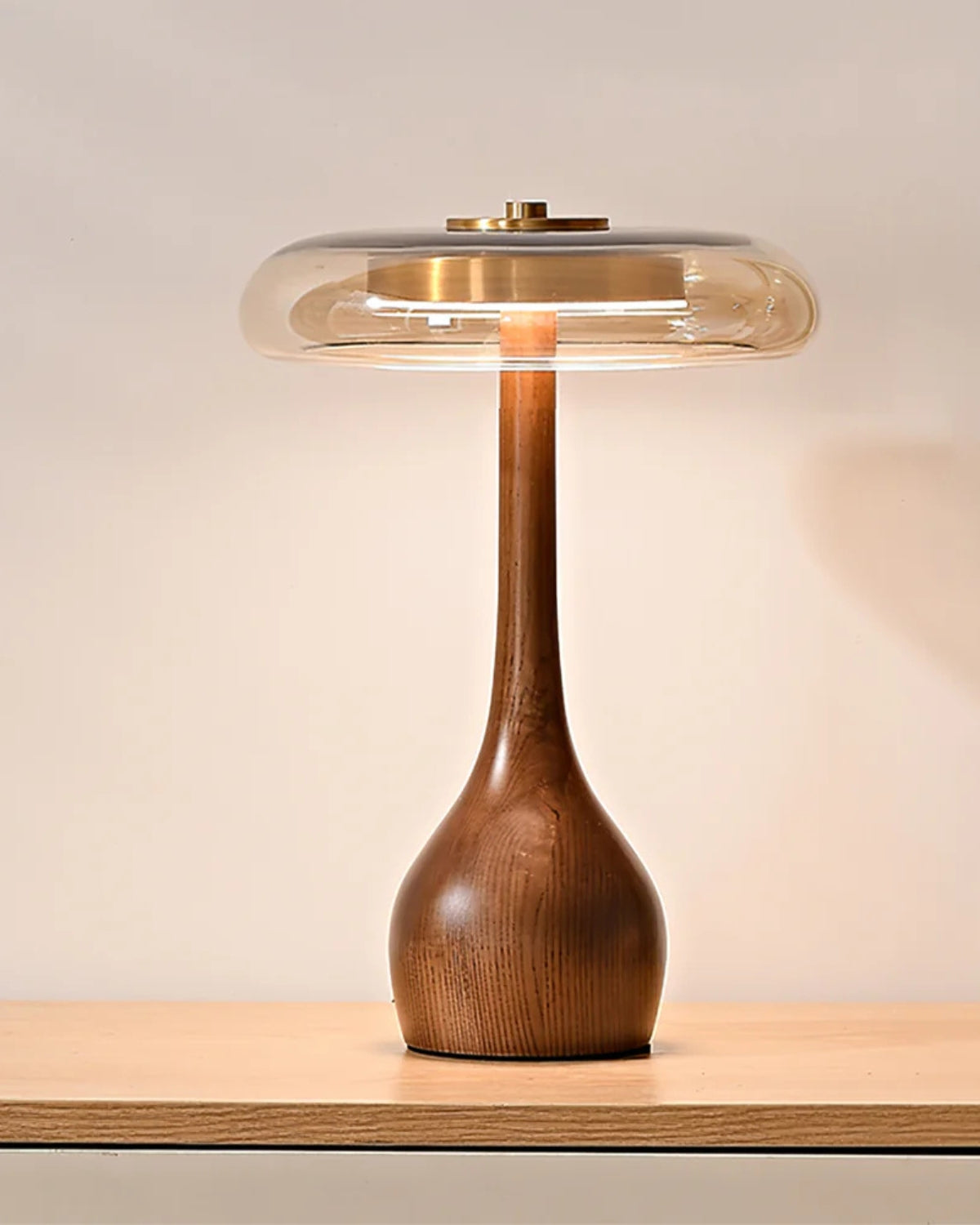 Tischlampe Holzglas - Natürliches Holzdesign