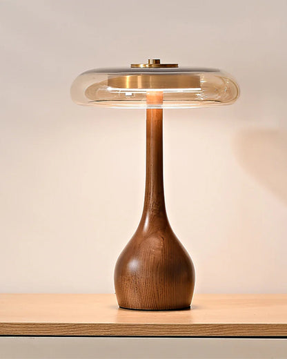 Tischlampe Holzglas - Natürliches Holzdesign
