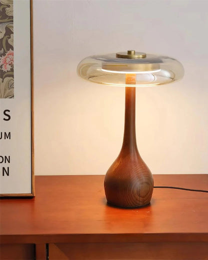 Tischlampe Holzglas - Natürliches Holzdesign