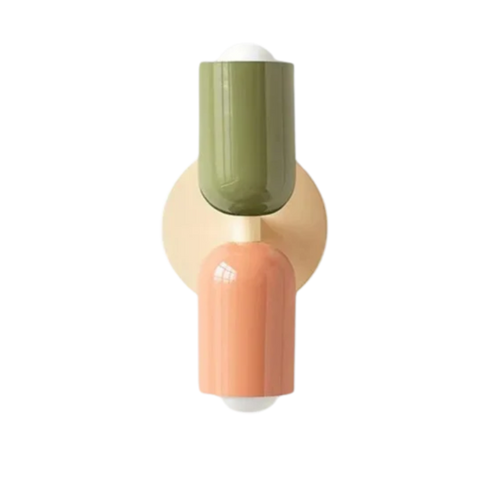 Bunte Rundkappen Wandleuchte - Elegante Wandbeleuchtung