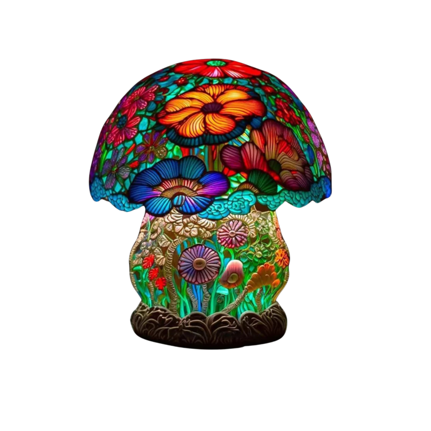 Tischlampe Blumenpilz - Stilvolle Akzentbeleuchtung