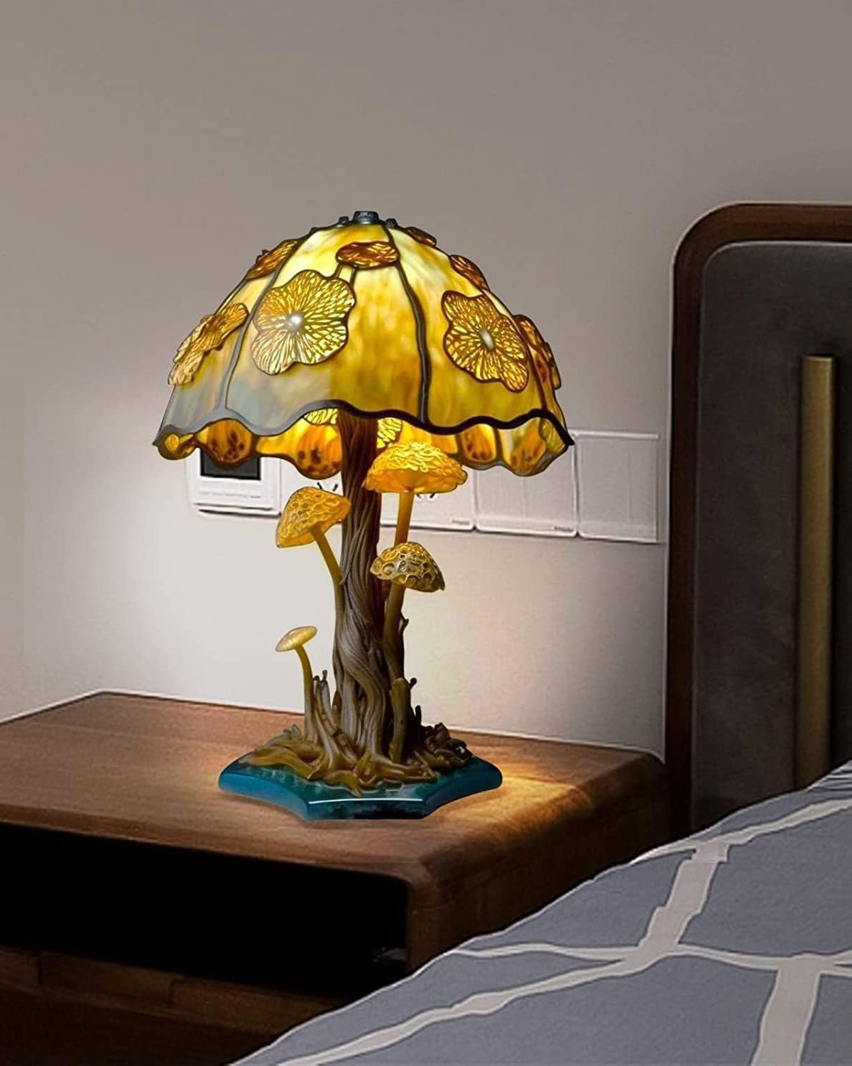 Tischlampe Blumenpilz - Stilvolle Akzentbeleuchtung