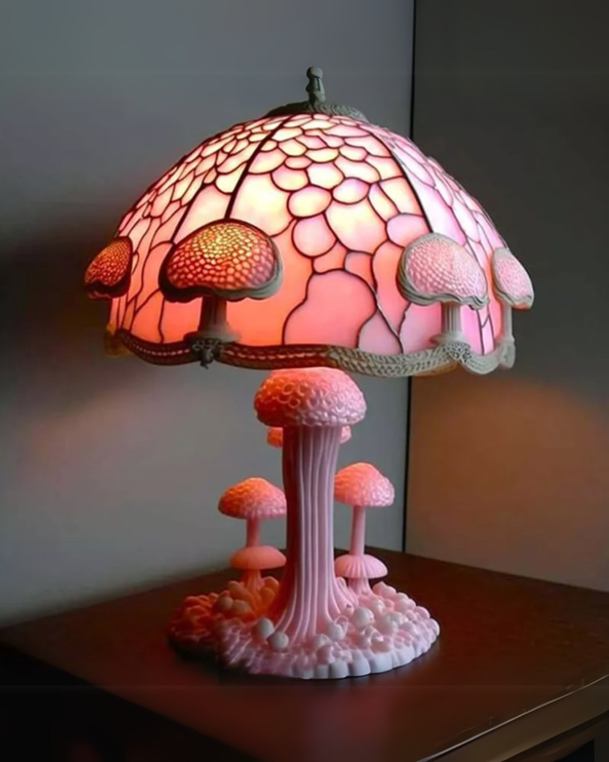Tischlampe Blumenpilz - Stilvolle Akzentbeleuchtung