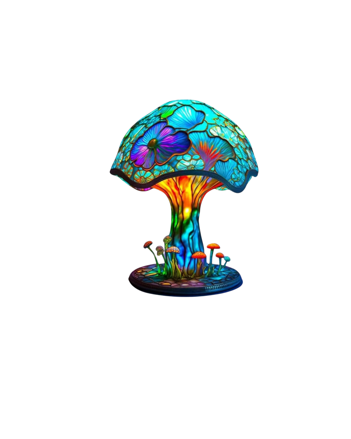 Tischlampe Blumenpilz - Stilvolle Akzentbeleuchtung