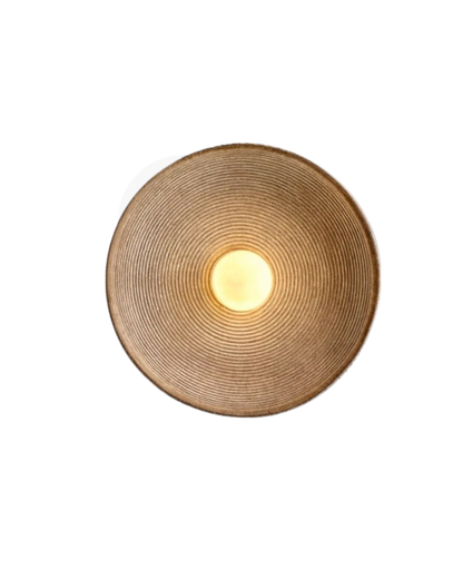 Wandleuchte Rillenschale Naturstein - Elegantes Licht