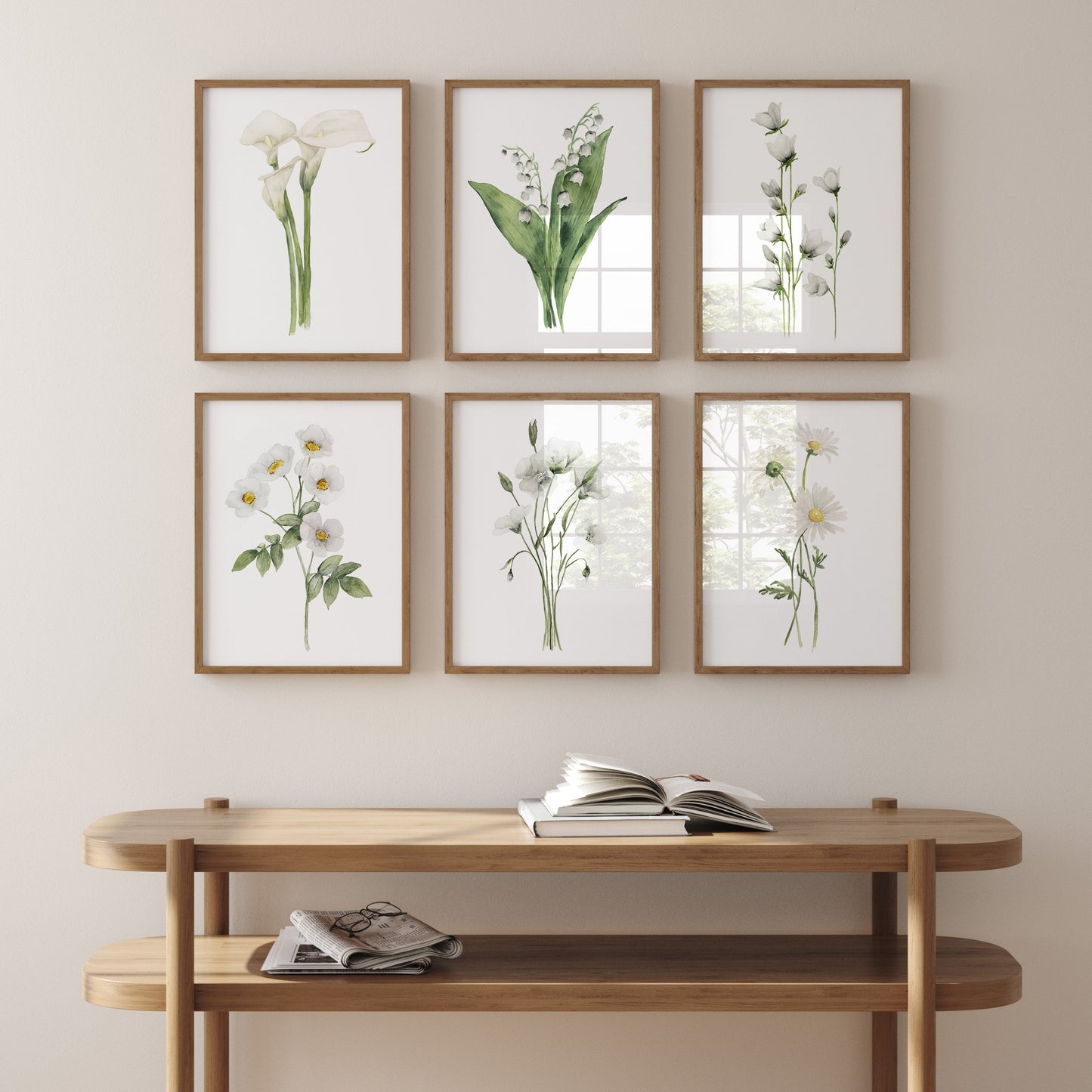 <strong>Botanische Wandkunst Set – Elegante Aquarellblumen für Ihr Zuhause</strong> 0