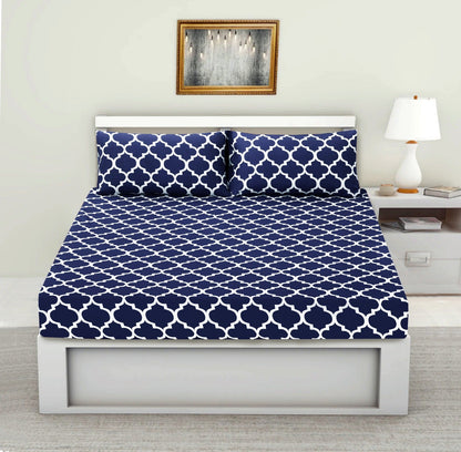 <strong>Geometrisches Spannbettlaken Blau</strong> – Hochwertiger Komfort für Ihr Schlafzimmer 3