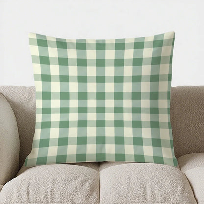 <strong>Grün-Weiß Kariert Kissenbezug 40x40</strong> – Stilvolles Design für Ihr Zuhause 0