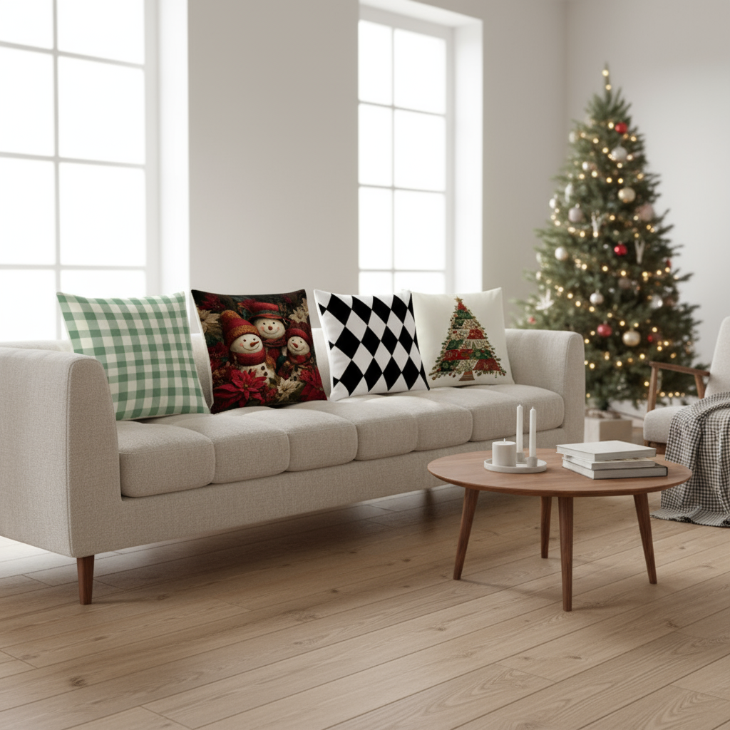 <strong>Grün-Weiß Kariert Kissenbezug 40x40</strong> – Stilvolles Design für Ihr Zuhause 1