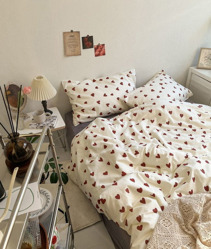<strong>Rotes Herz-Bettlaken-Set</strong> – Gemütliche Schlafumgebung für romantische Nächte 3