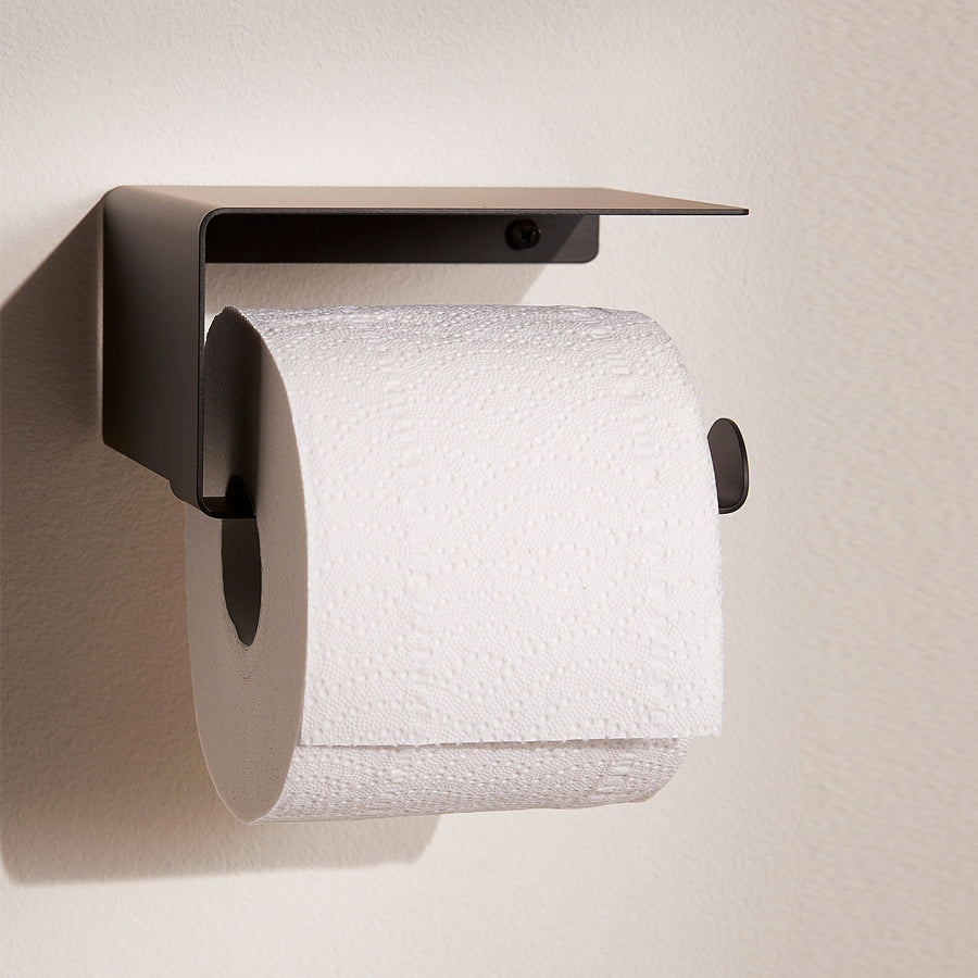 <strong>Schwarzer Toilettenpapierhalter Mit Ablage – Praktische Lösung Für Ihr Badezimmer</strong> 0
