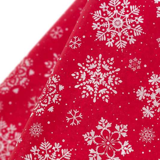 <strong>Seidenpapier Weihnachten Schneeflockenrot</strong> – Vielseitige Bastel- und Verpackungslösung 1