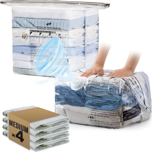 <strong>TAILI Clean Medium Cube Vakuum-Aufbewahrungsbeutel</strong> – Praktische Kompression für Ordnung und Platzersparnis 0