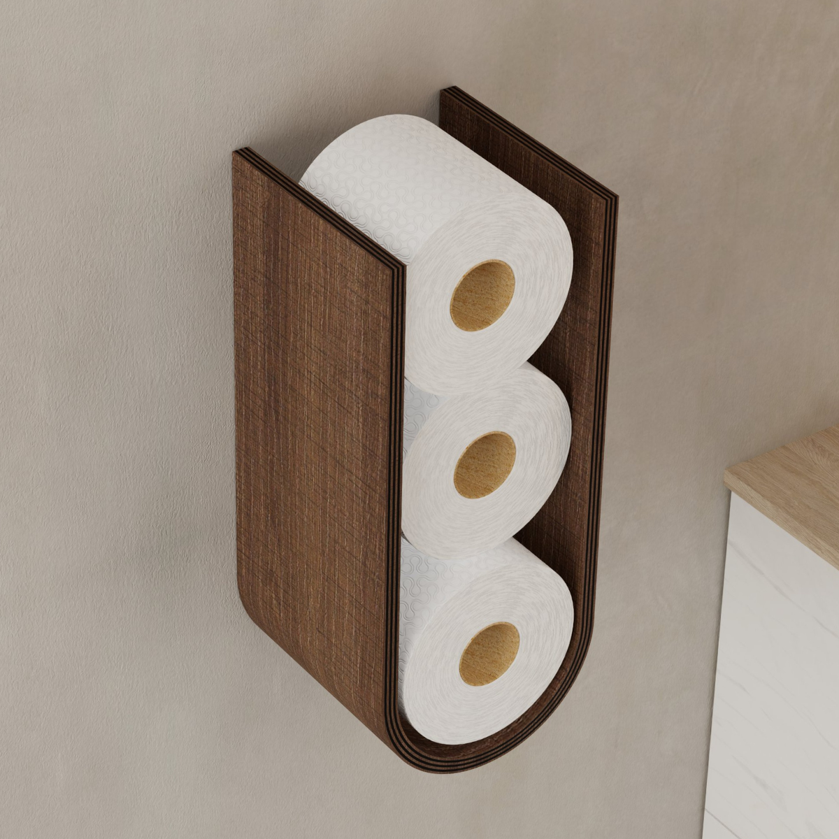 <strong>Toilettenpapierhalter U-Form</strong> – Praktische Badezimmerorganisation mit Stil 0