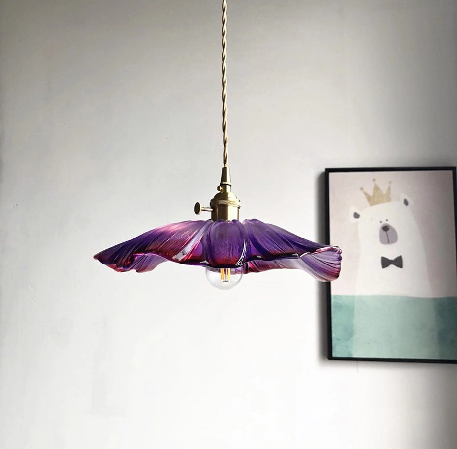 <strong>Vintage Blumen-Glas-Pendelleuchte</strong> – Elegantes Design für zeitlose Räume 11