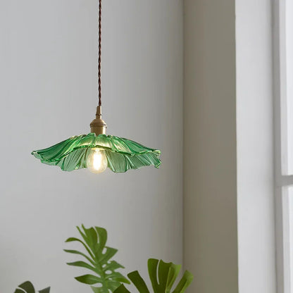 <strong>Vintage Blumen-Glas-Pendelleuchte</strong> – Elegantes Design für zeitlose Räume 5
