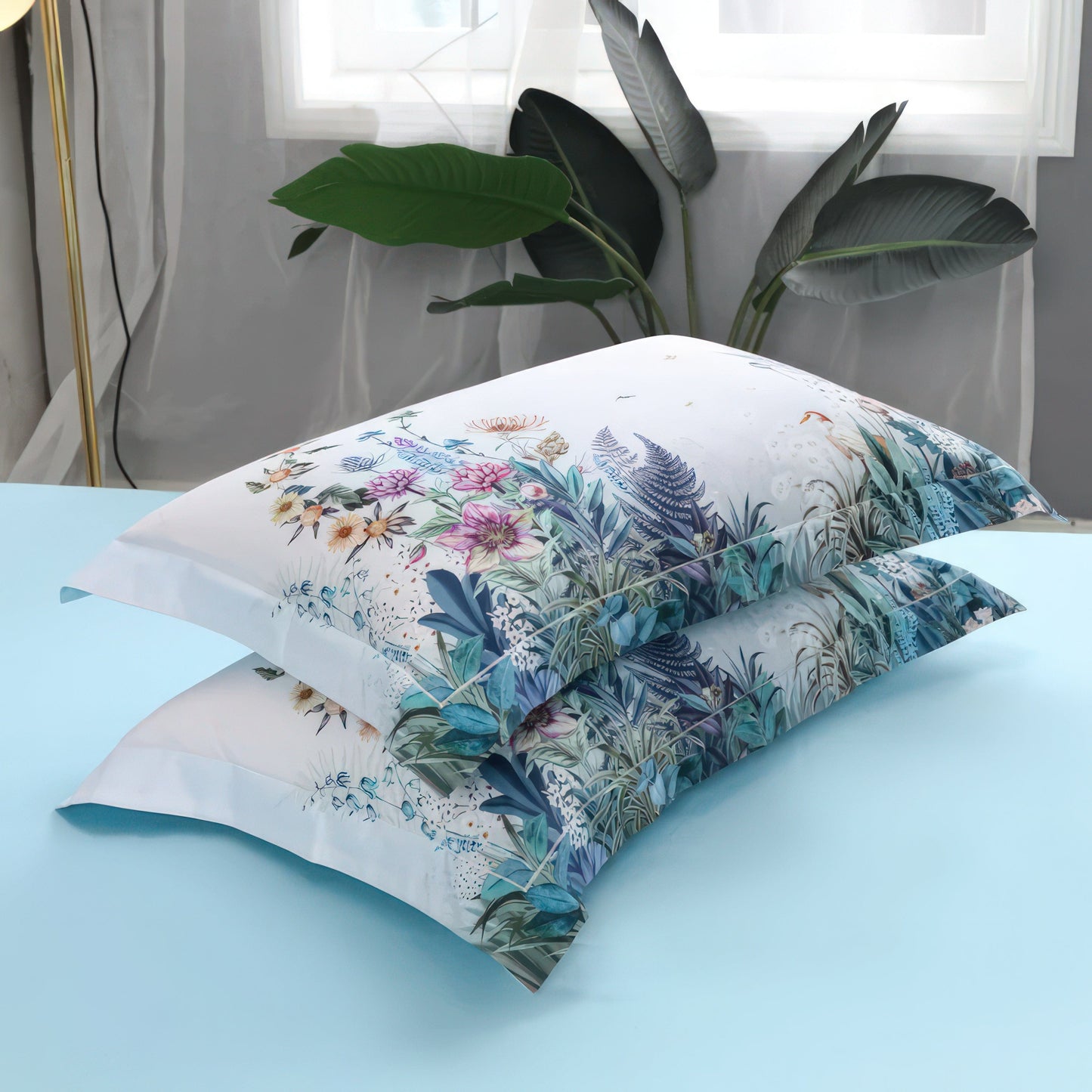 <strong>Violette Blumen Bettbezug-Set</strong> – Zarte Eleganz für Ihr Schlafzimmer 3