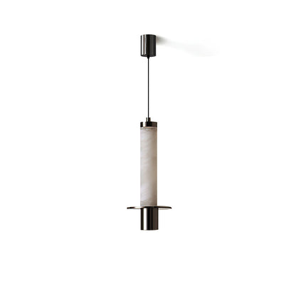 <strong>Zigrina Pendelleuchte</strong> – Eleganter Alabaster-Zylinder mit Warmem Licht 1