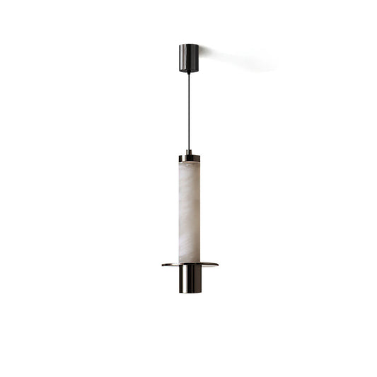 <strong>Zigrina Pendelleuchte</strong> – Eleganter Alabaster-Zylinder mit Warmem Licht 1